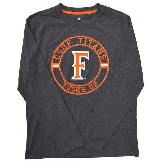 COLOSSEUM CSUF YOUTH TODD LONG SLEEVE TEE-Navy